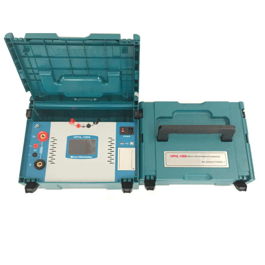 HPHL-100A Micro-Ohmmeter Circuit Breaker Contact/Loop Resistance Tester